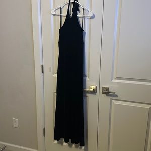 Beautiful Black Crushed Velvet Dress